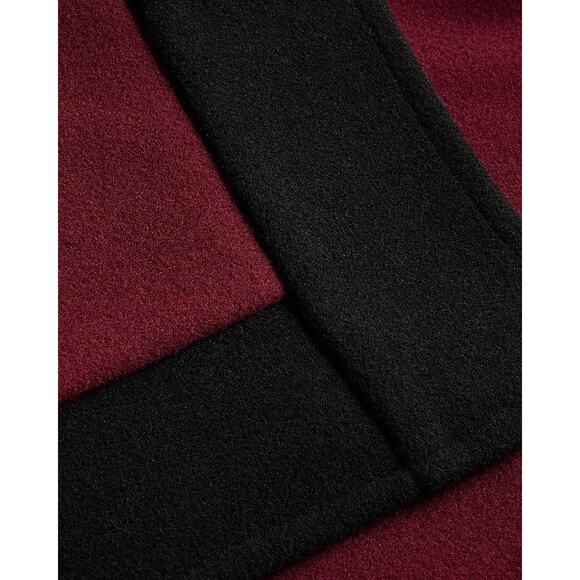 Expeess Faux Wool Color Block Belted Cape Coat M/L - Picture 6 of 8